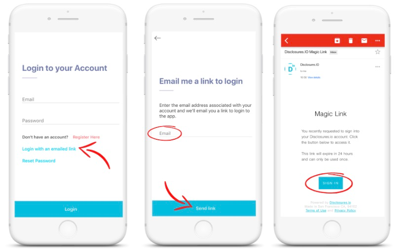 Logging Into The Disclosures io App